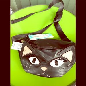 Black cat fanny packs waist belts hip sling
